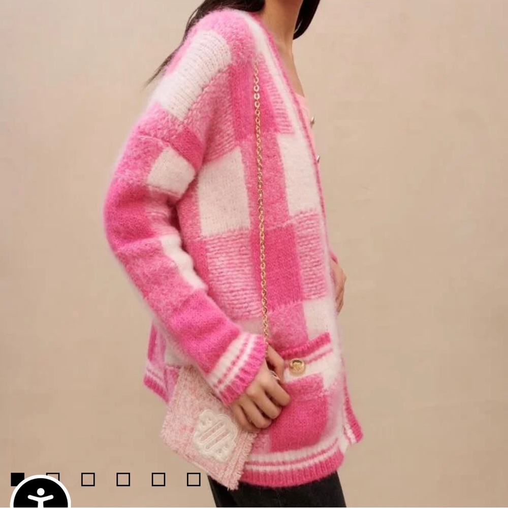 S - Maje Pink Cardigan